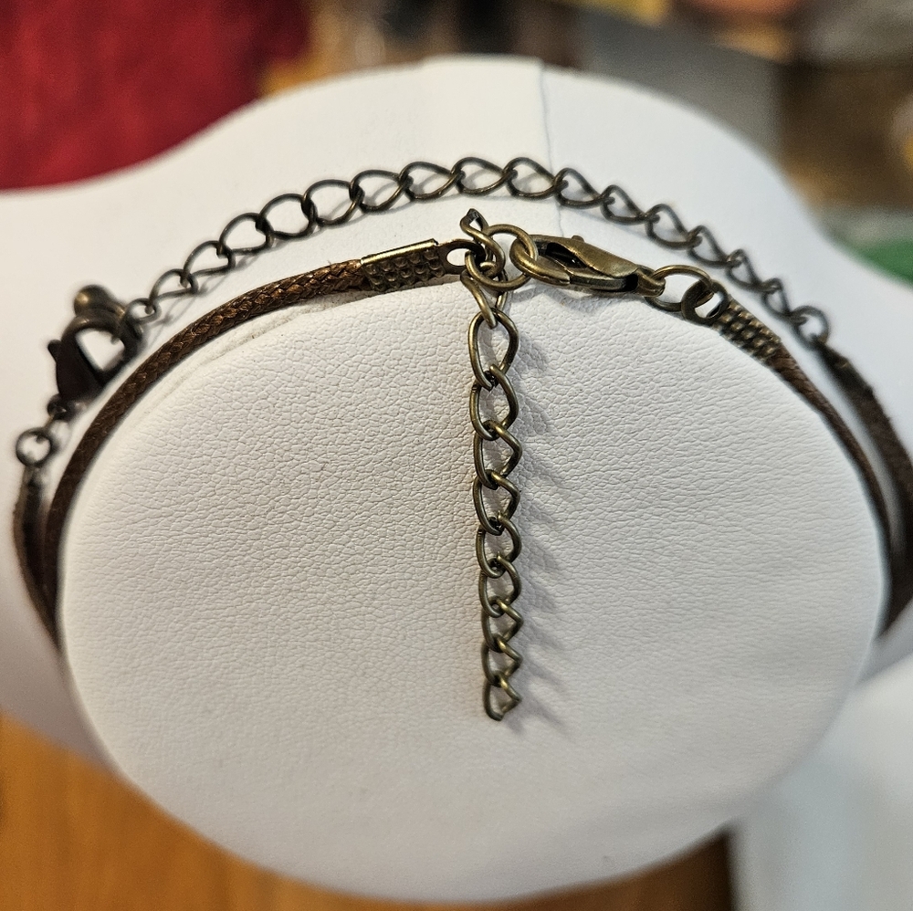 Carved White Ceramic Pendant Necklace Choose One With Which Chain You Want - Picture 10 of 16